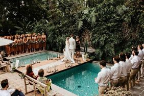 Pool party wedding reception - Creative ideas for your inspiration - Aisle on the water - weddo.agency