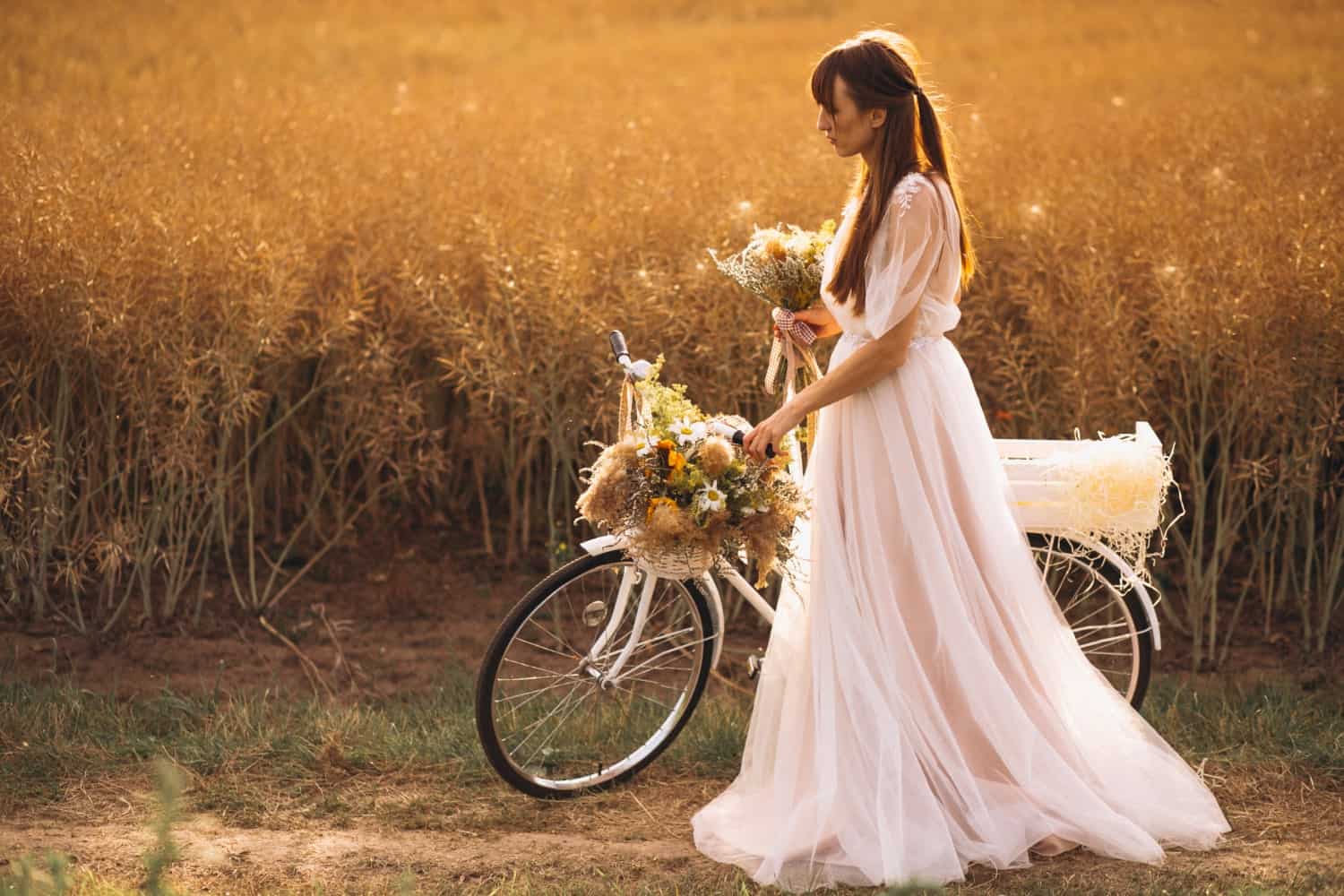 -Bridgerton-wedding-woman-white-dress-bicycle